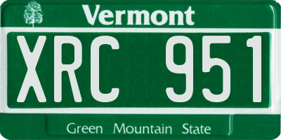 VT license plate XRC951