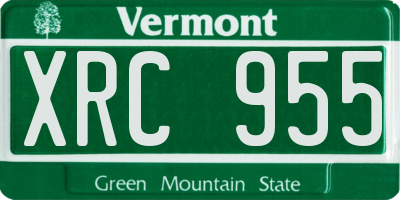 VT license plate XRC955