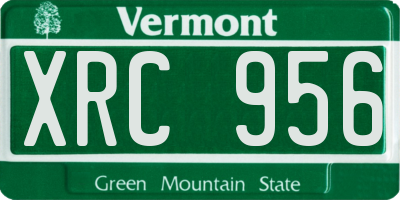 VT license plate XRC956