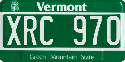 VT license plate XRC970