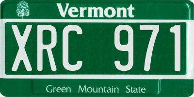 VT license plate XRC971