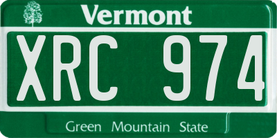 VT license plate XRC974