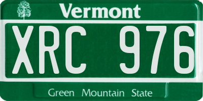 VT license plate XRC976