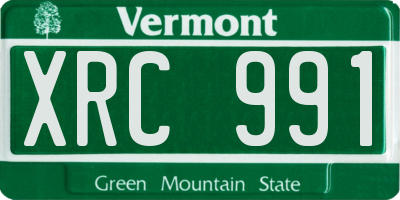 VT license plate XRC991