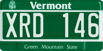 VT license plate XRD146