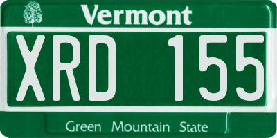 VT license plate XRD155