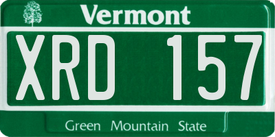 VT license plate XRD157