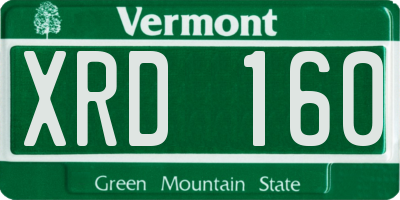 VT license plate XRD160