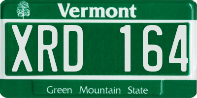 VT license plate XRD164