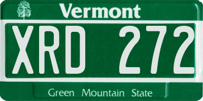 VT license plate XRD272