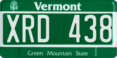 VT license plate XRD438