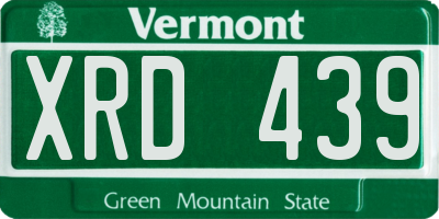 VT license plate XRD439