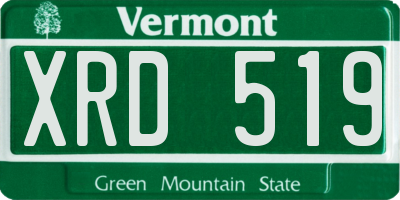 VT license plate XRD519