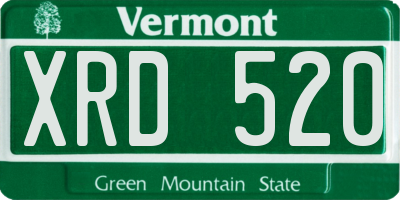 VT license plate XRD520