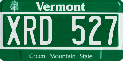 VT license plate XRD527