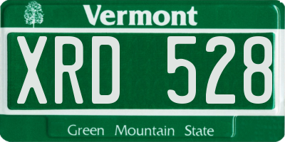 VT license plate XRD528