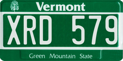 VT license plate XRD579