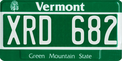 VT license plate XRD682