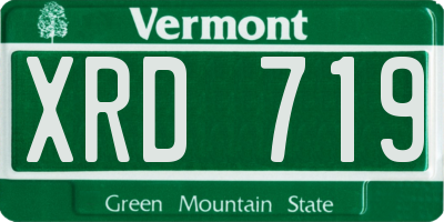 VT license plate XRD719