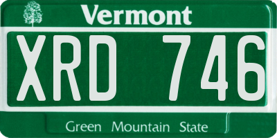 VT license plate XRD746