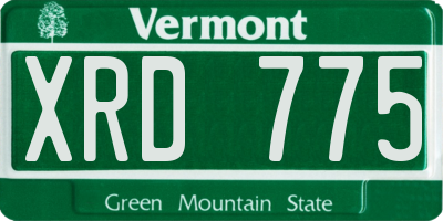 VT license plate XRD775