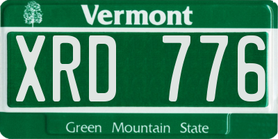 VT license plate XRD776