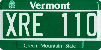 VT license plate XRE110