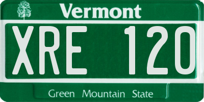 VT license plate XRE120