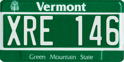 VT license plate XRE146