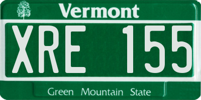 VT license plate XRE155