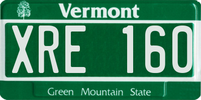 VT license plate XRE160