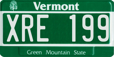 VT license plate XRE199