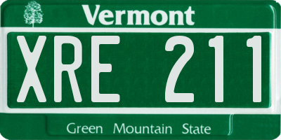 VT license plate XRE211