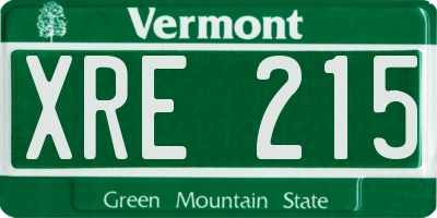 VT license plate XRE215