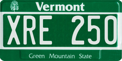 VT license plate XRE250