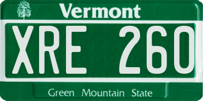 VT license plate XRE260