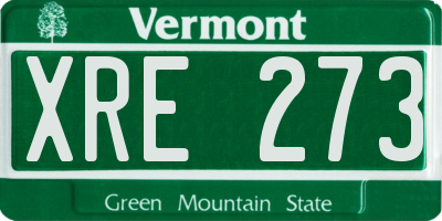 VT license plate XRE273