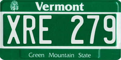 VT license plate XRE279