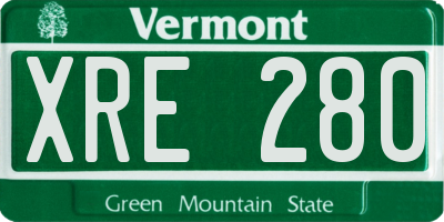 VT license plate XRE280