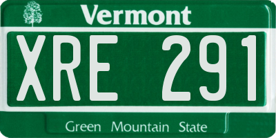 VT license plate XRE291