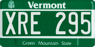 VT license plate XRE295