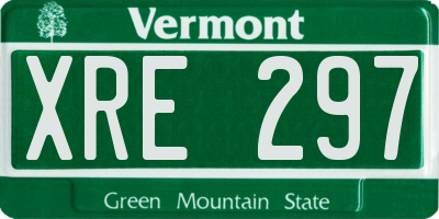 VT license plate XRE297