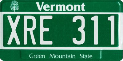 VT license plate XRE311