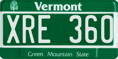 VT license plate XRE360