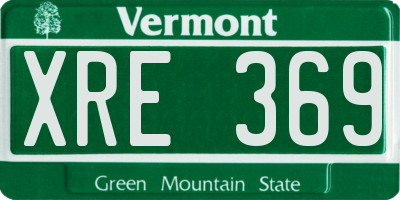 VT license plate XRE369