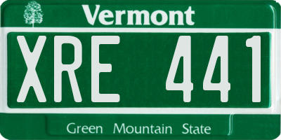 VT license plate XRE441