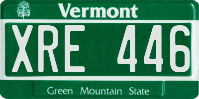 VT license plate XRE446