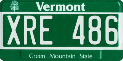 VT license plate XRE486