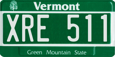 VT license plate XRE511