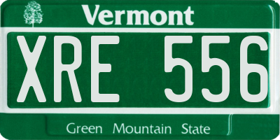 VT license plate XRE556